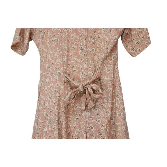 Vintage 90s Romper Size Small Pink Floral Feminine Cottagecore Dainty Prairie - Picture 11 of 12